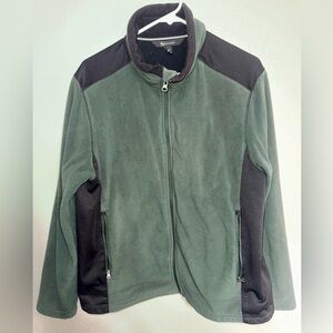 tek gear Olive Green and Black Lightweight Fleece Jacket